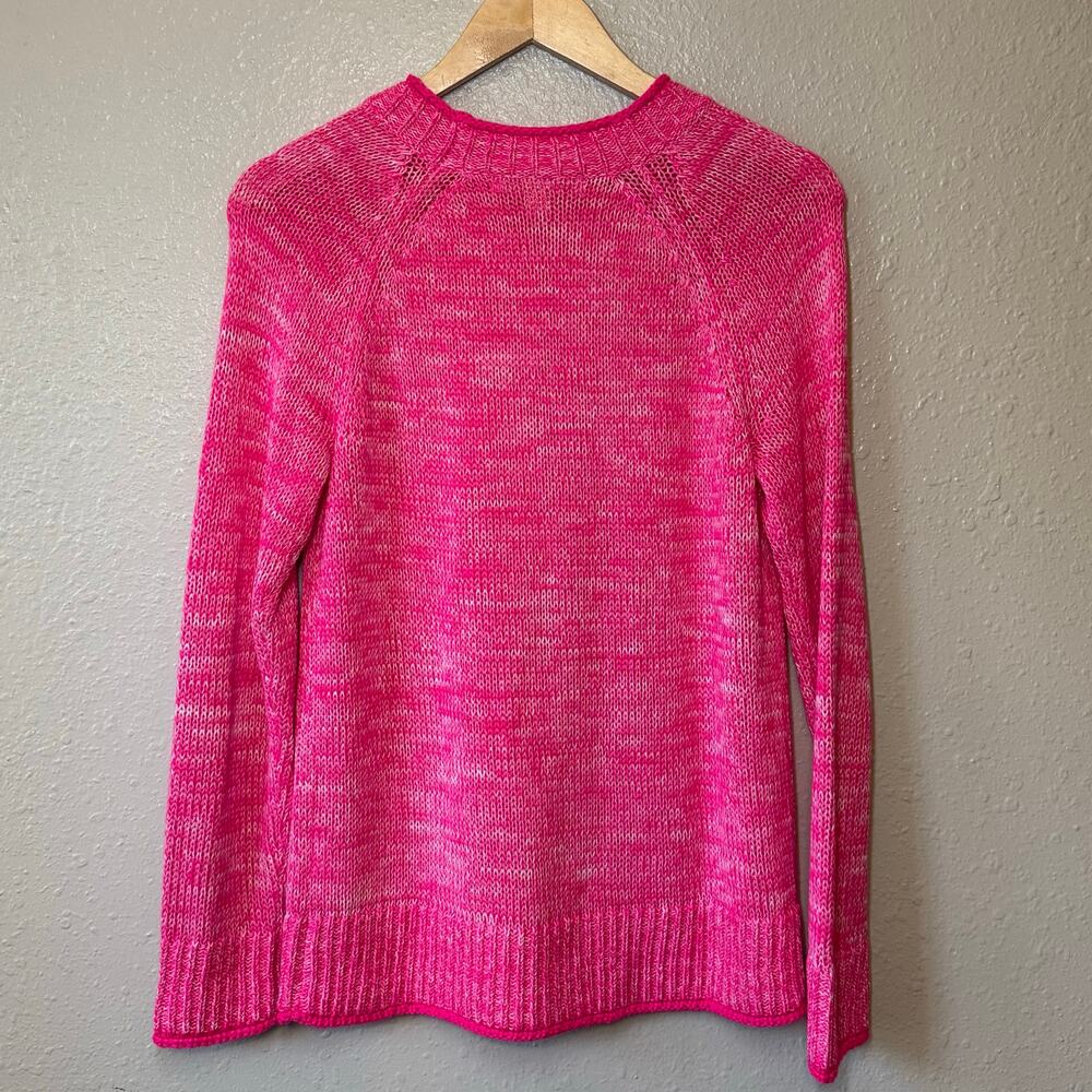Lilly Pulitzer Deba Sweater Knit Crewneck Passion Fruit Pink Marl Women’s Small - Picture 10 of 10